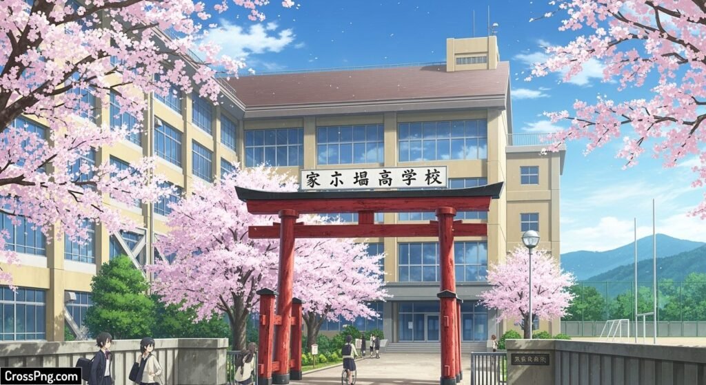 Anime school background image