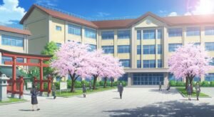 Anime school background image