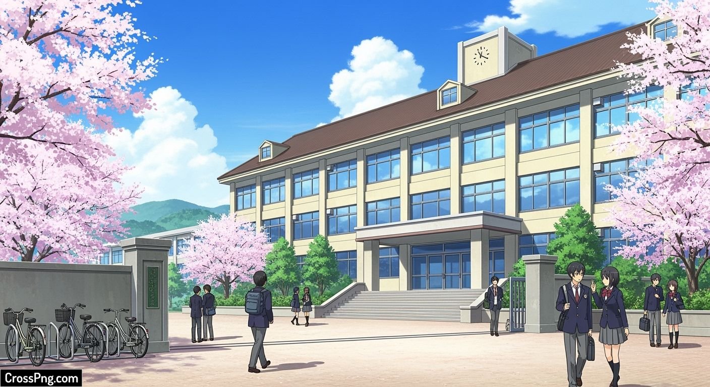 Anime school background image 2