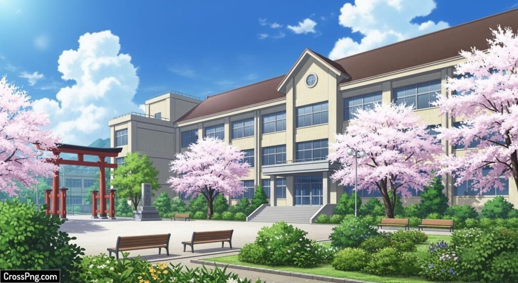 Anime school background image 3