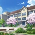 Anime school background image