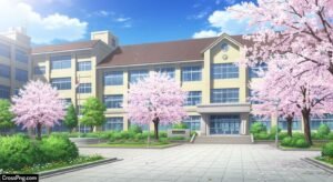 Anime school background image