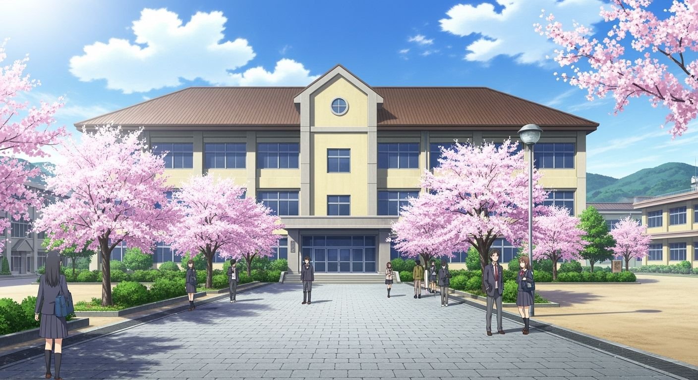 Anime school background image 4