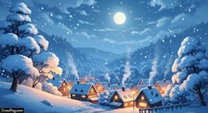 Anime winter background image