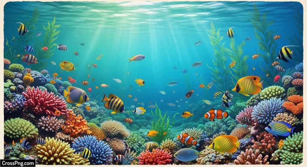 Aquarium background poster image