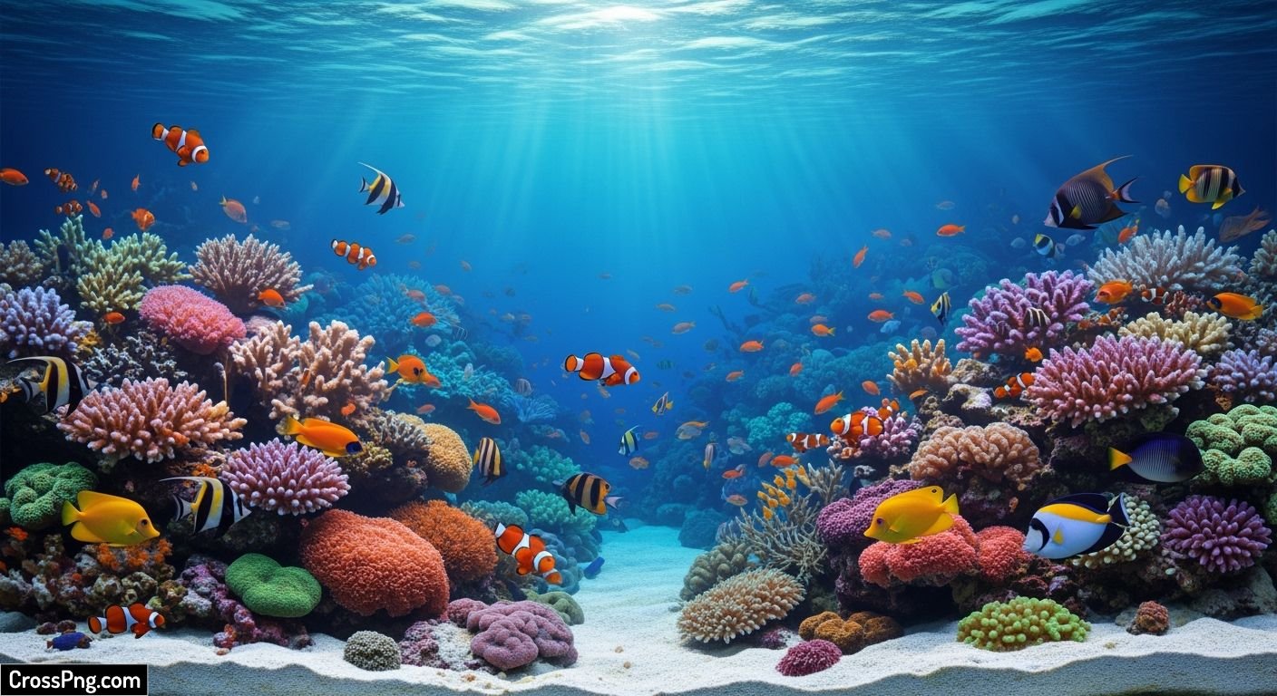 Aquarium background sticker image