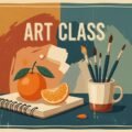 Art class poster background