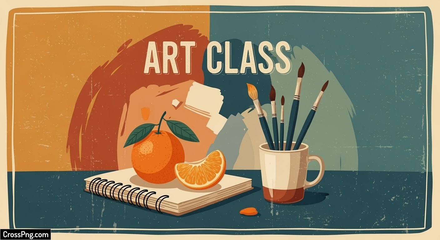 Art class poster background image