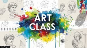 Art class poster background image 3