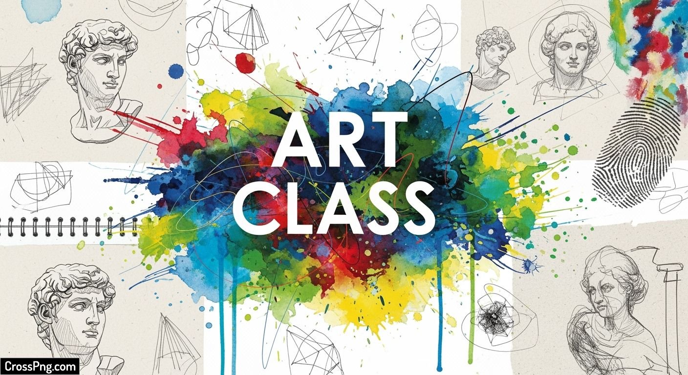 Art class poster background image 3