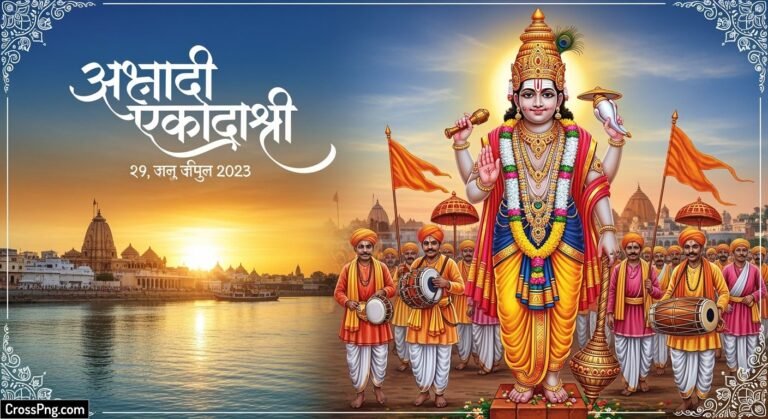 Ashadi ekadashi banner background hd image