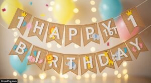 Baby birthday banner background image 2