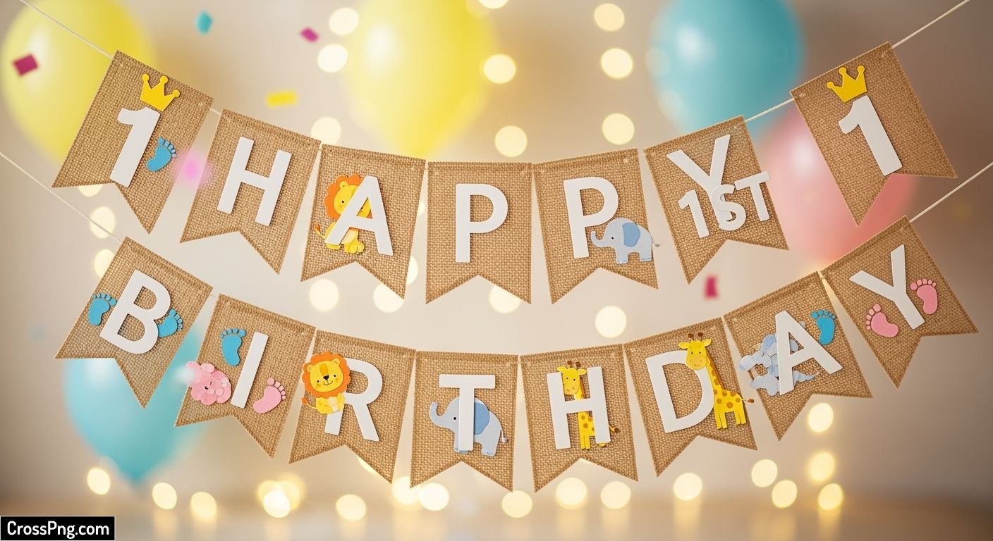Baby birthday banner background image 2