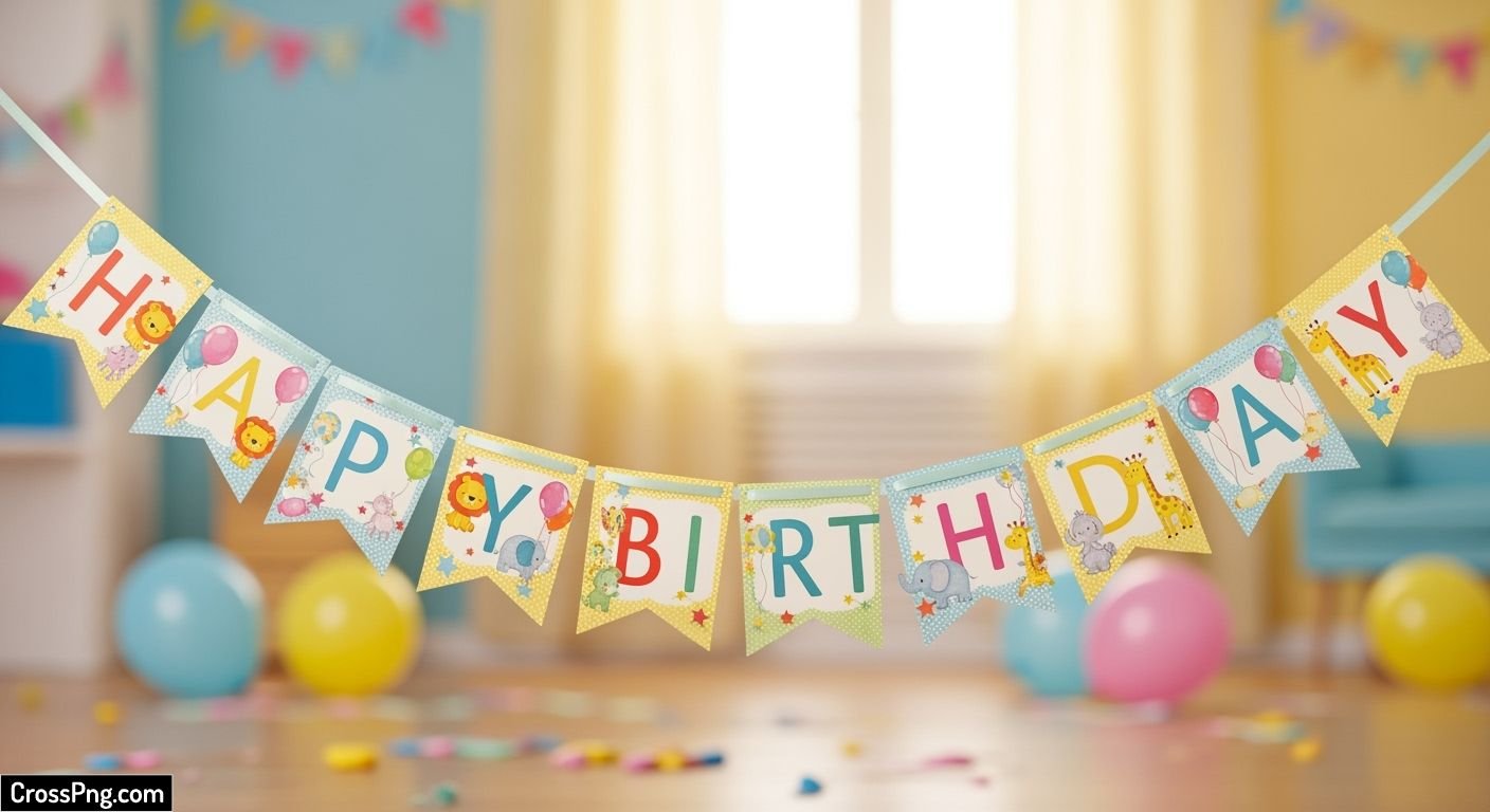Baby birthday banner background image 3