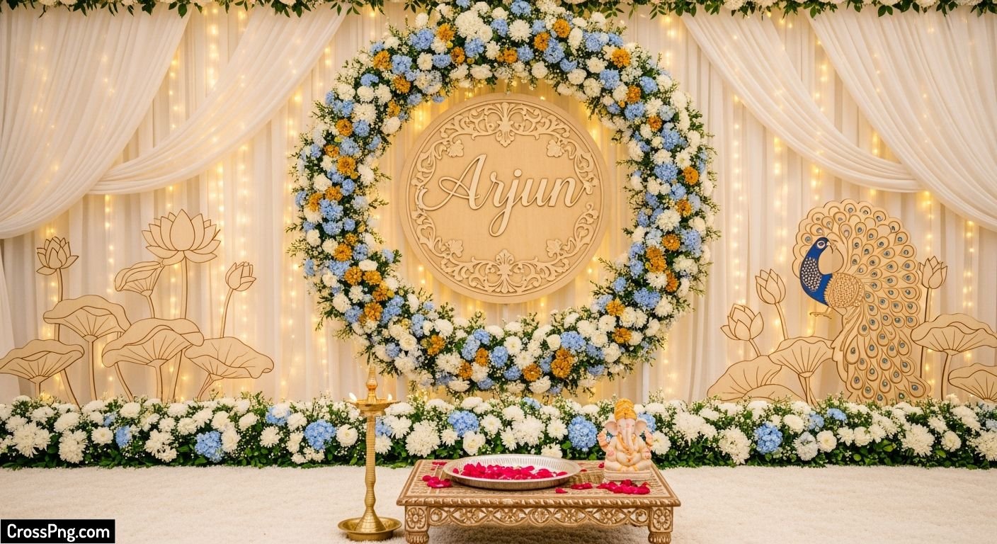 Baby boy naming ceremony background image 3