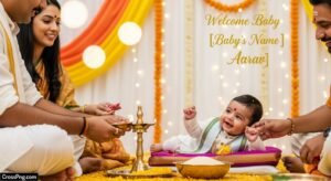 Baby boy naming ceremony background image