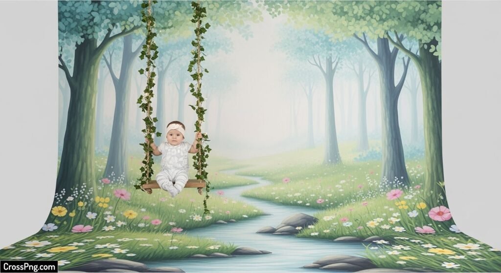 Backdrop baby photoshoot background image 6