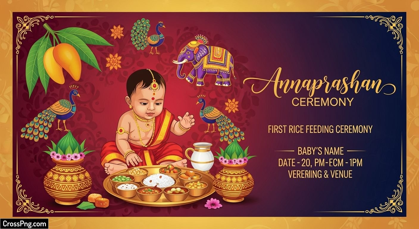 Background annaprashan card image 3