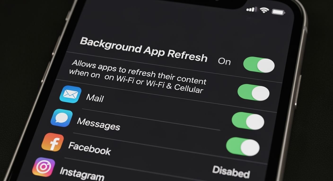 Background app refresh on iphone image