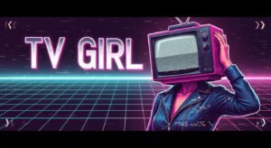 Background banner tv girl image