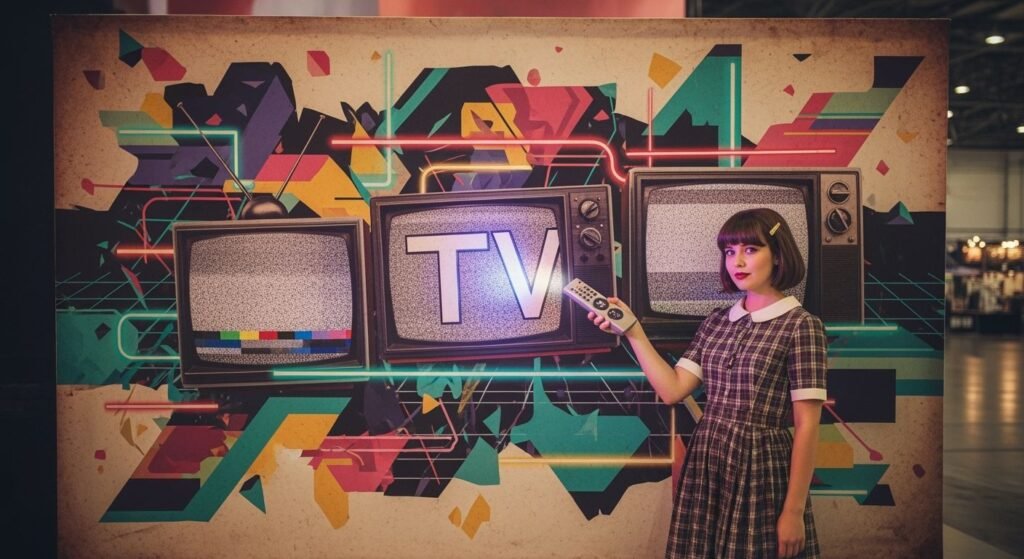 Background banner tv girl image 4