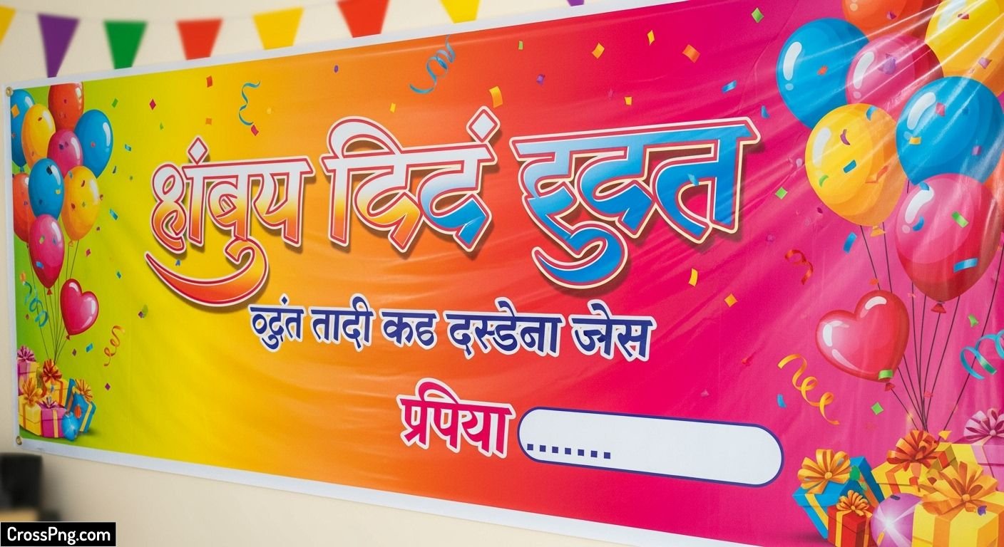 Background birthday banner marathi image 2