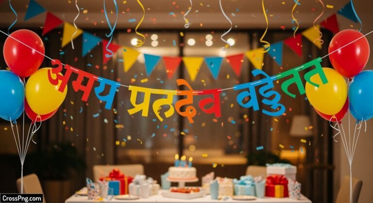 Background birthday banner marathi image 3