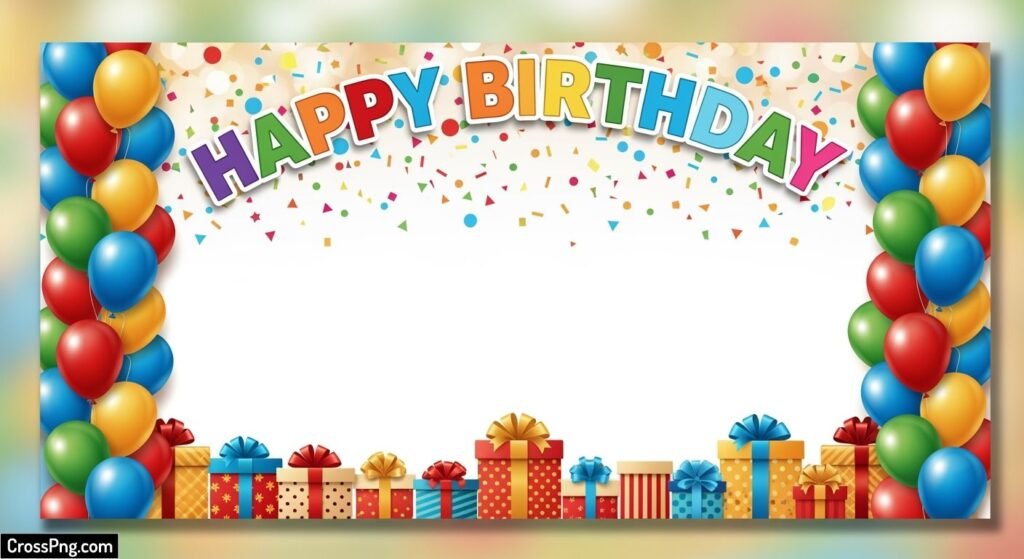 Background birthday frame design image