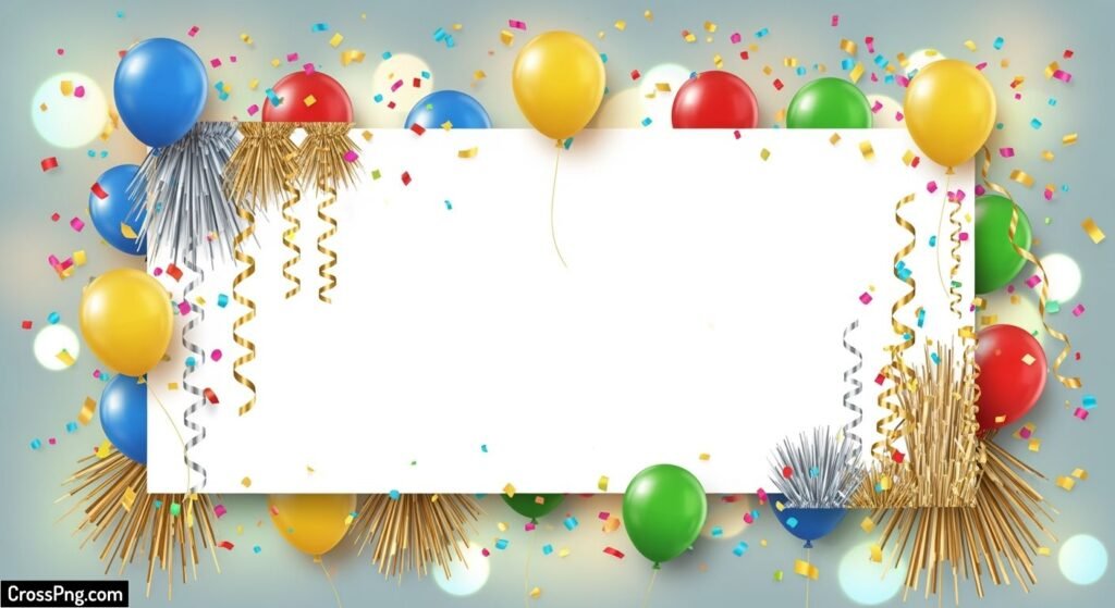 Background birthday frame design image