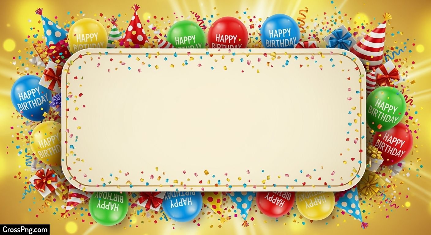 Background birthday frame design image 2