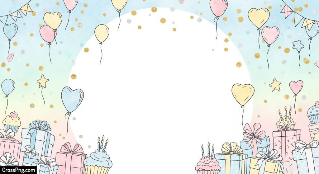 Background birthday invitation card design image 3