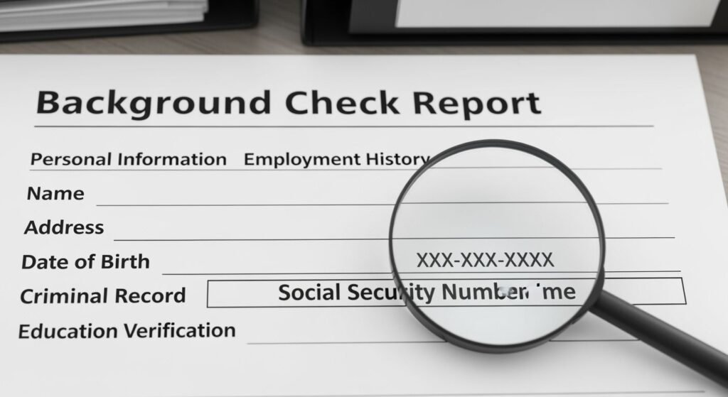 Background check with social security image