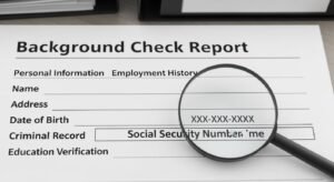 Background check with social security image