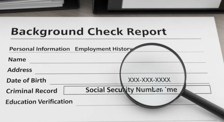 Background check with social security image