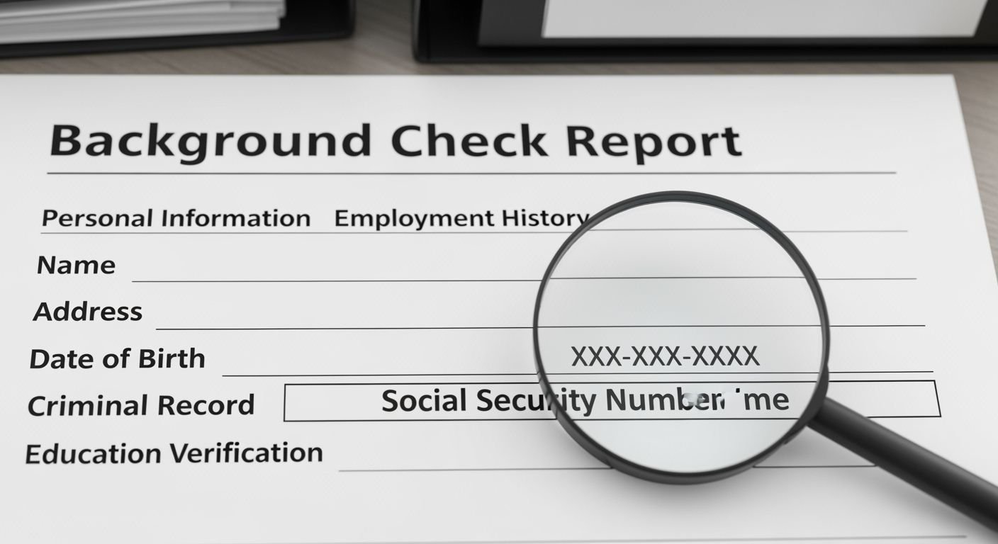 Background check with social security image