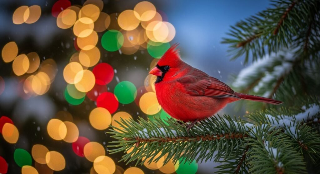 Background christmas cardinal image