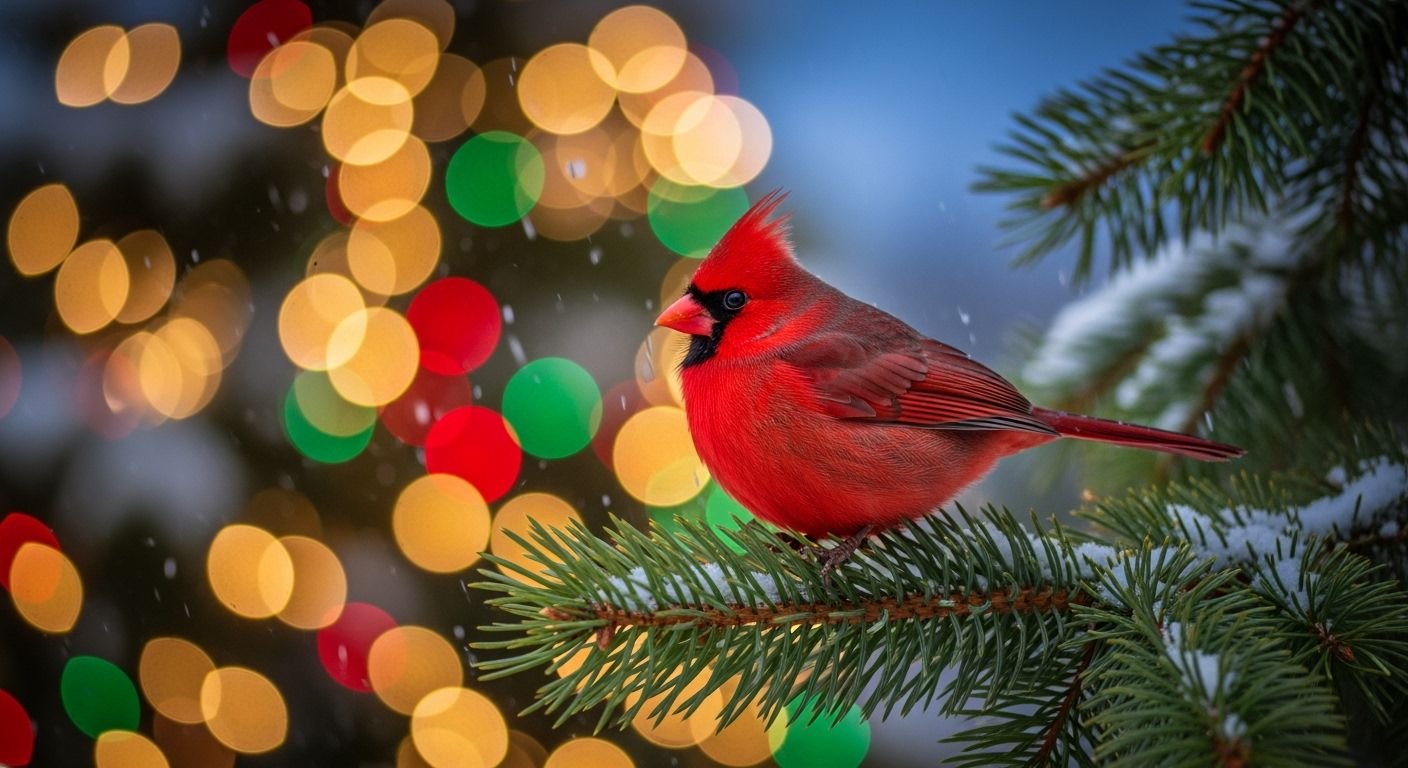 Background christmas cardinal image