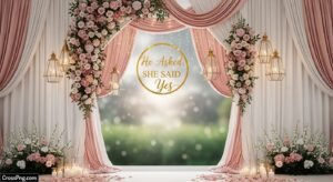 Background decoration for engagement image