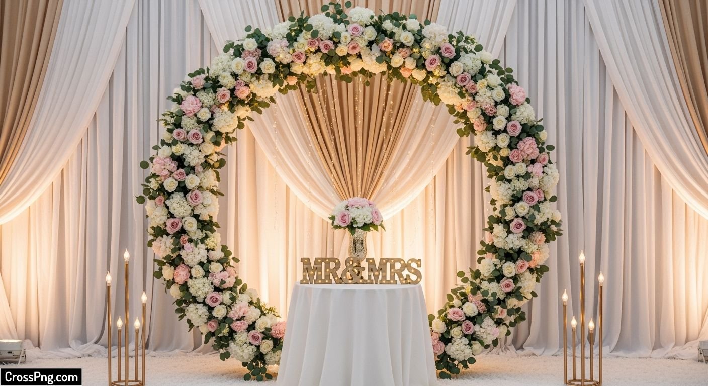 Background decoration for engagement image