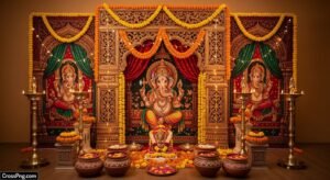 Background decoration for ganesh chaturthi image 2