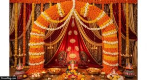 Background decoration for ganesh festival image 3