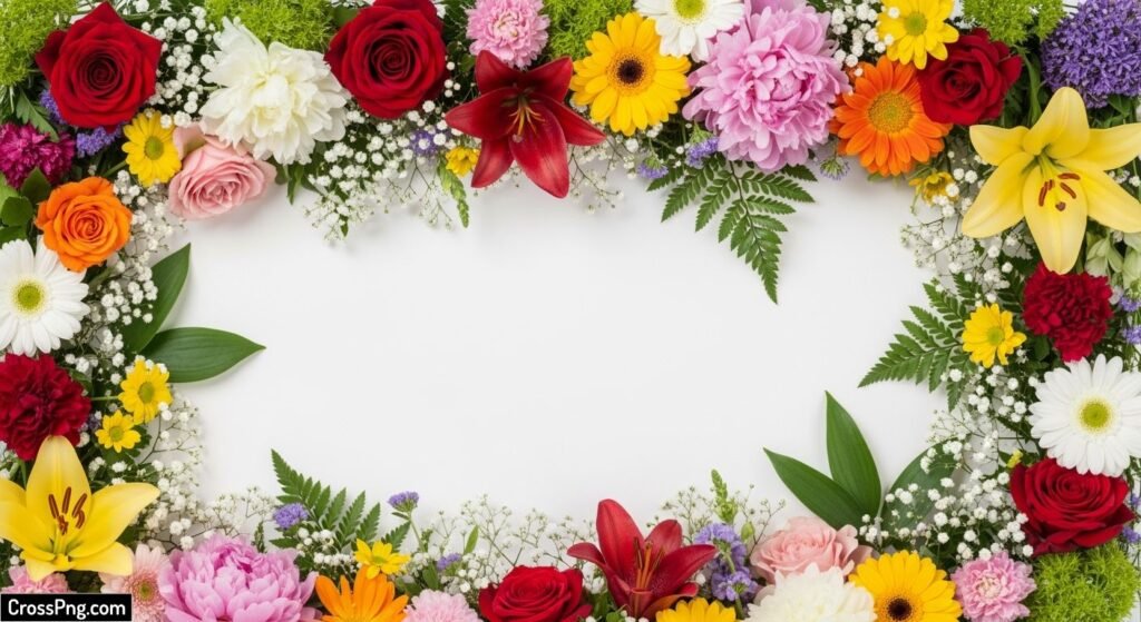 Background decoration with flowers image 2