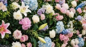 Background decoration with flowers image