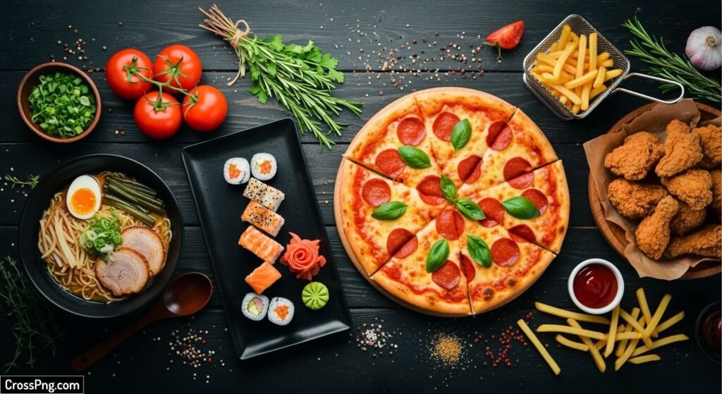 Background food banner design image