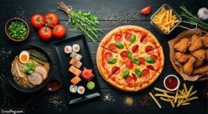 Background food banner design image