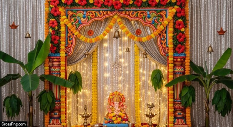 Background ganesh chaturthi decoration image