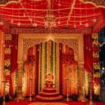 Background ganpati mandap decoration image 2