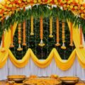Background haldi ceremony decoration