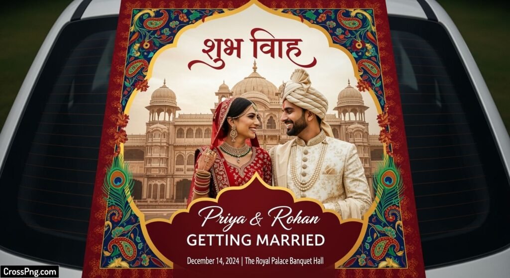 Background indian wedding poster for car image 2
