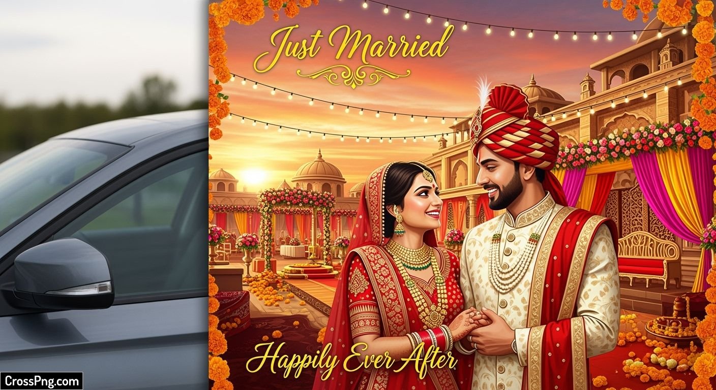 Background indian wedding poster for car image 3